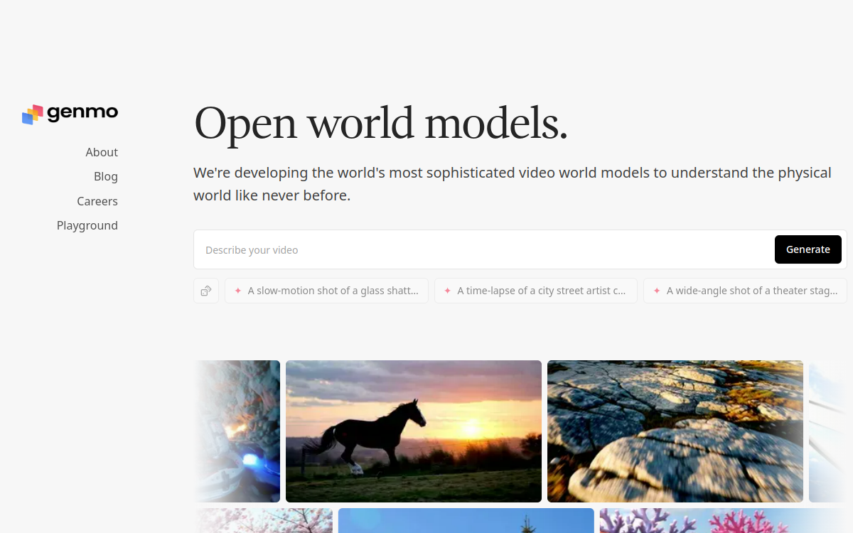 Genmo website preview