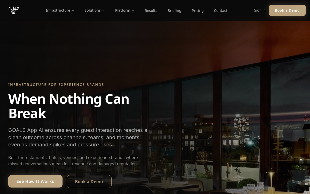 Goals Media Group website screenshot