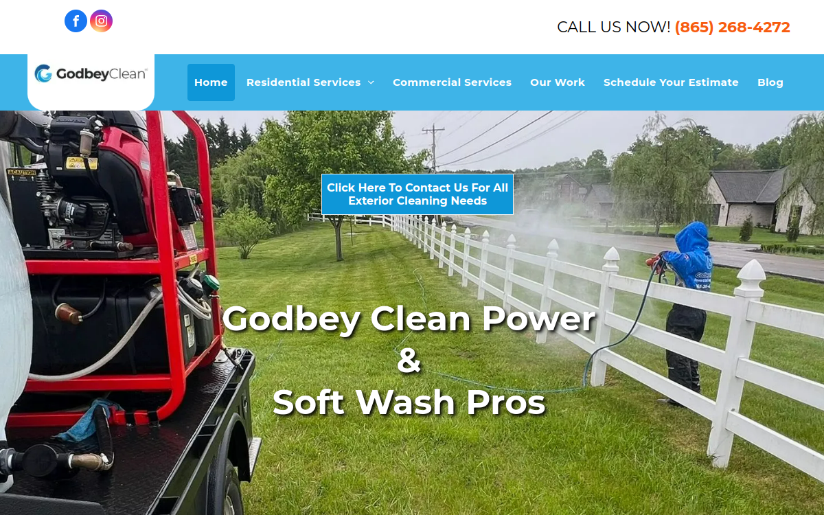 Godbey Clean LLC website screenshot