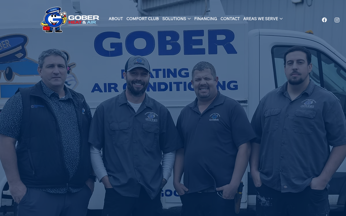 Gober Heat & Air website screenshot