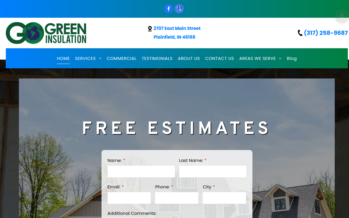 Go Green Insulation, Inc website screenshot