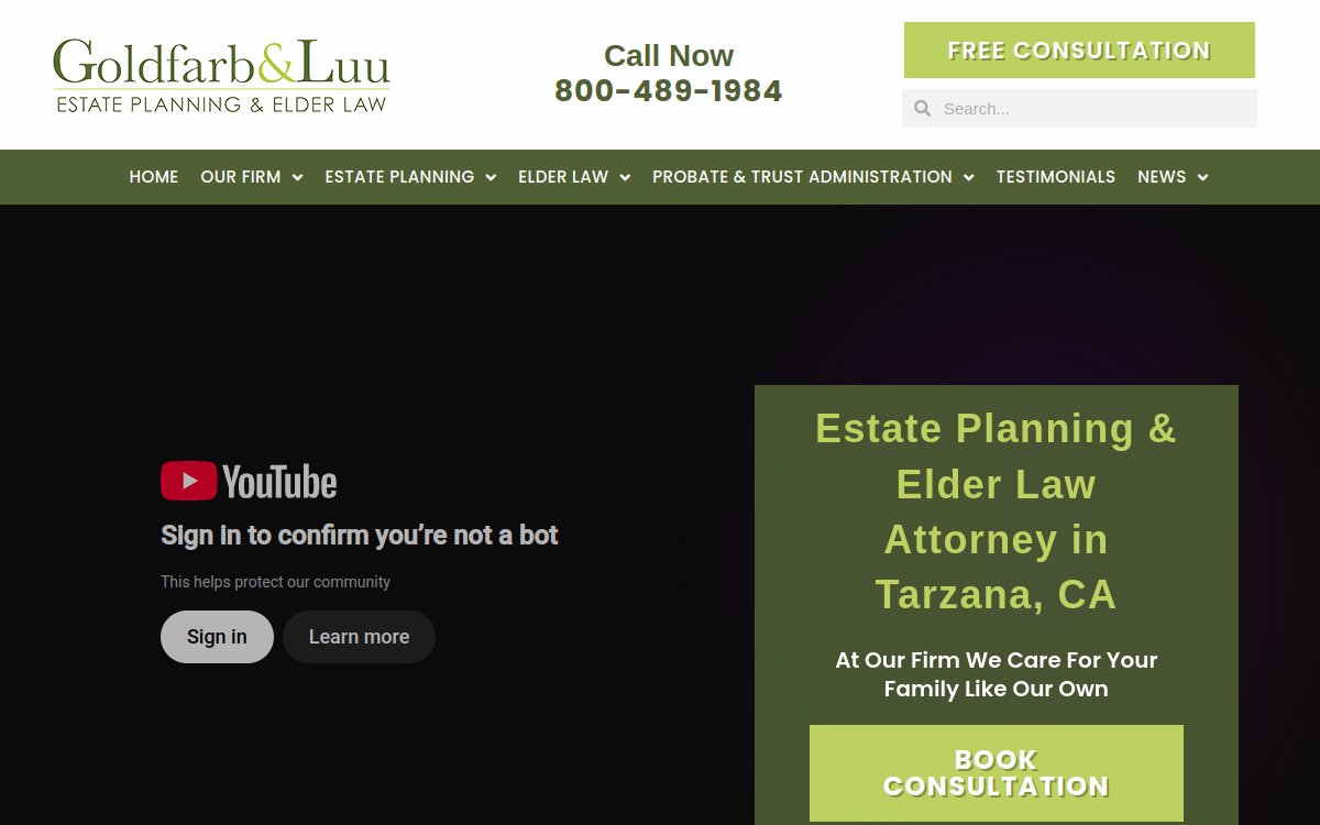 Goldfarb & Luu website screenshot