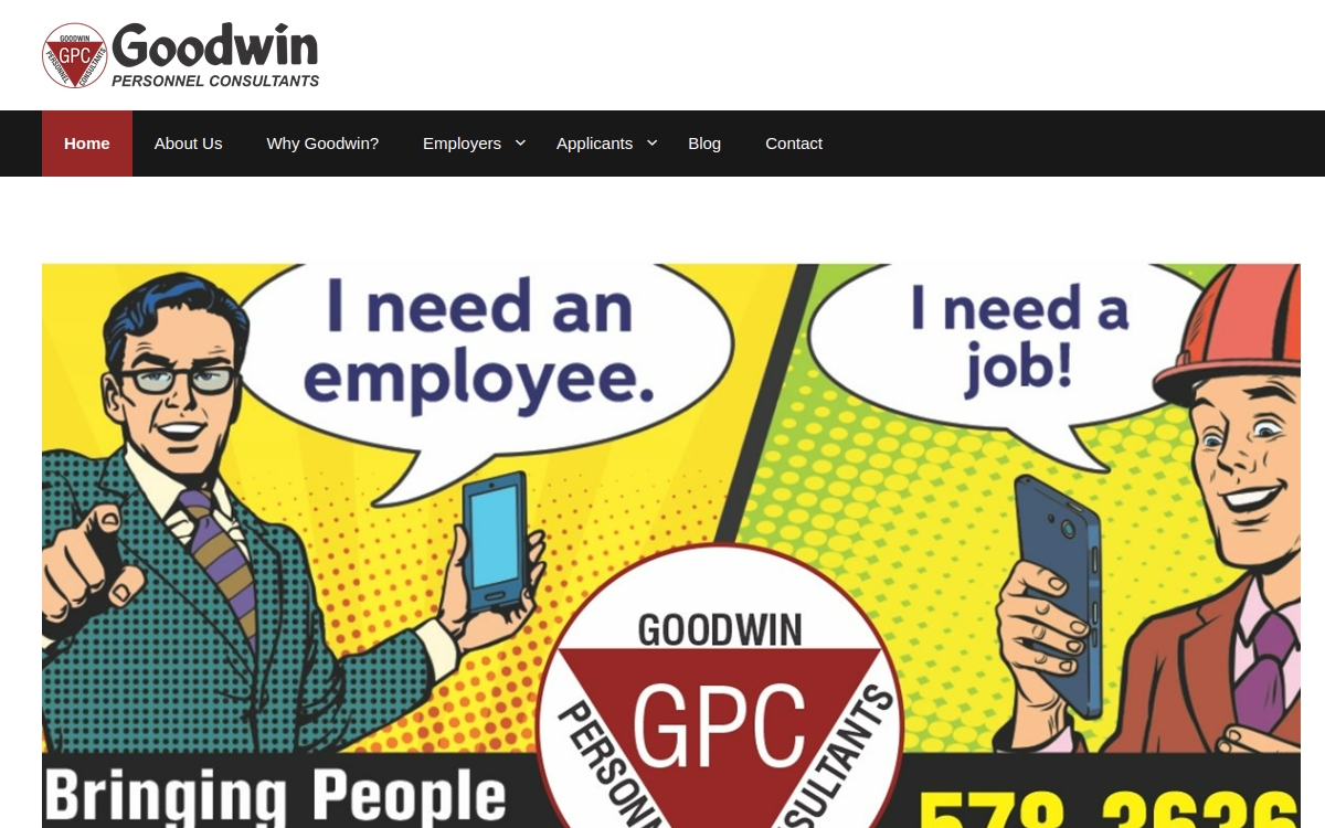 Goodwin Personnel Consultants website screenshot