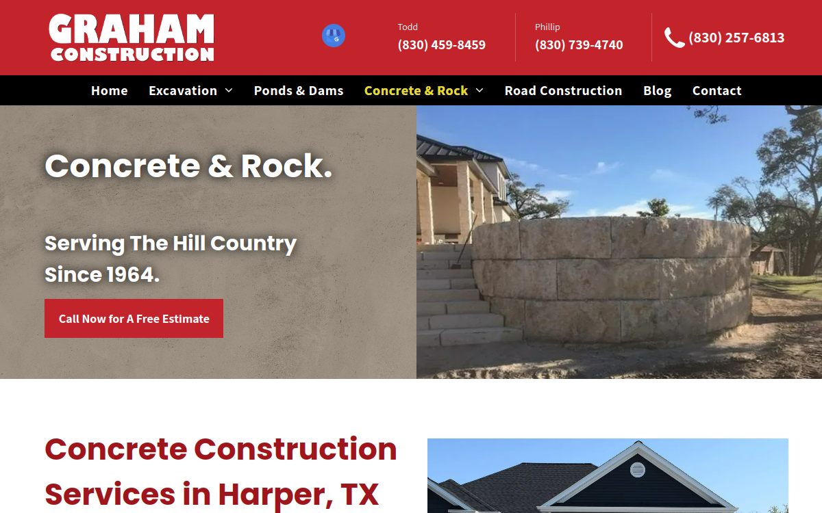 Graham Construction website screenshot