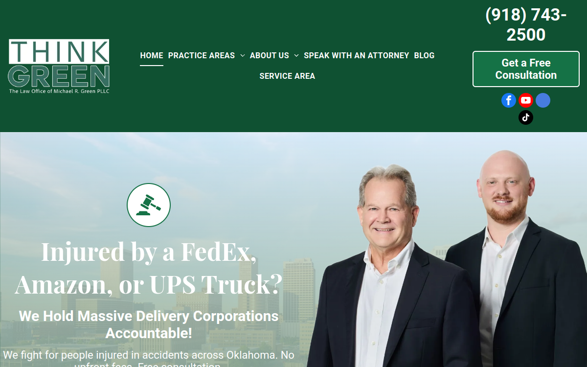 The Law Office of Michael R. Green, PLLC website screenshot