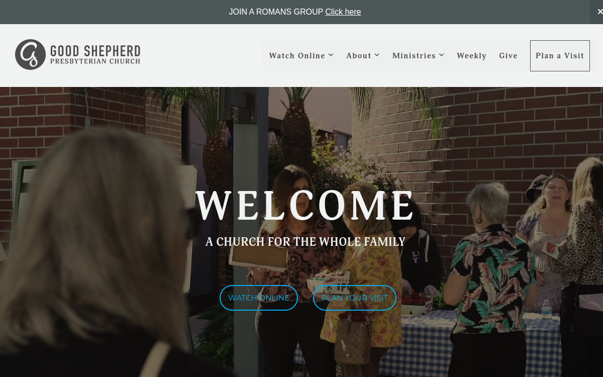 Good Shepherd Presbyterian Church (ECO) website screenshot
