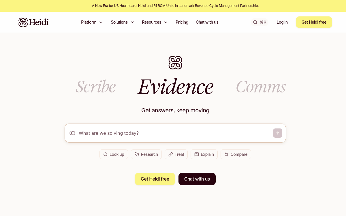 Heidi Health website preview
