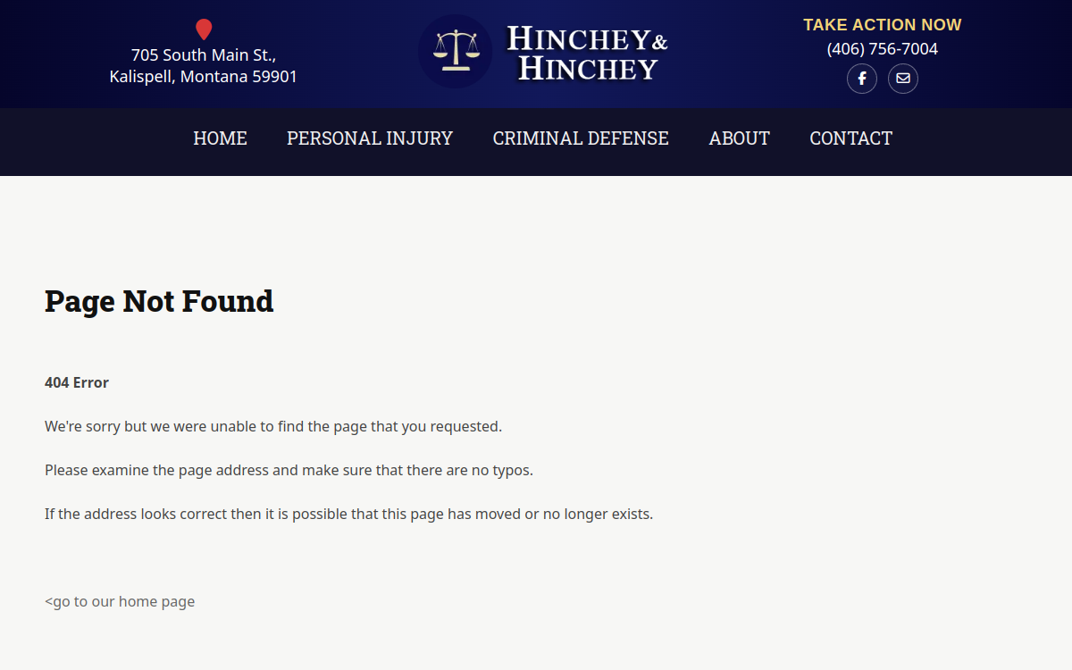 Hinchey & Hinchey PC website screenshot