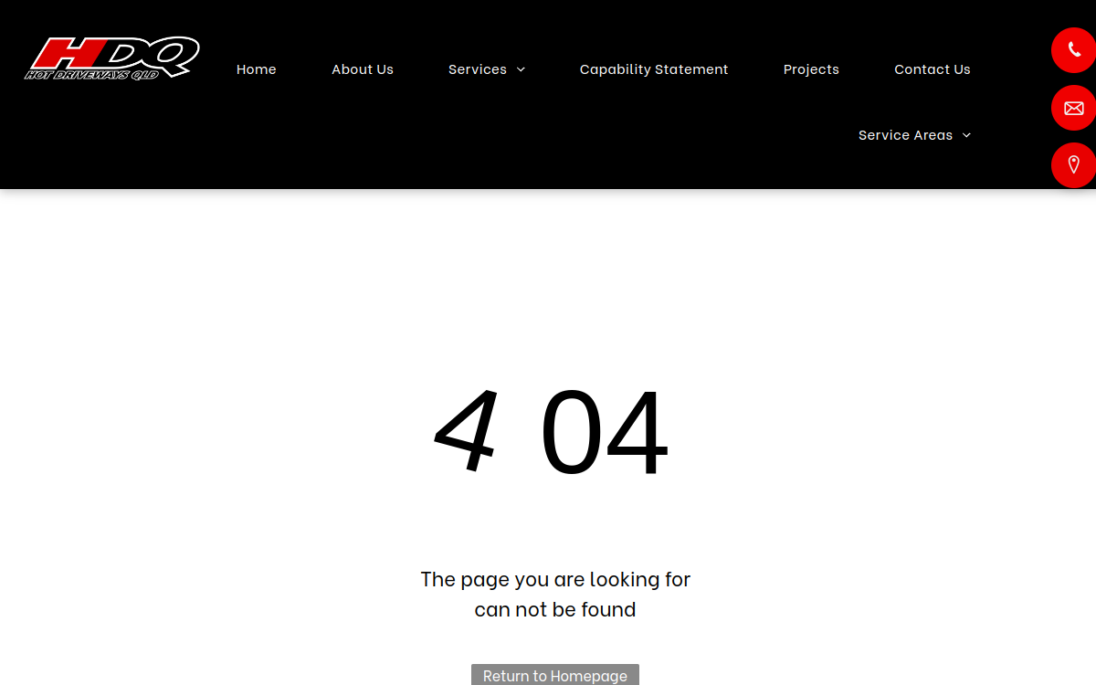 Hot Driveways QLD website screenshot