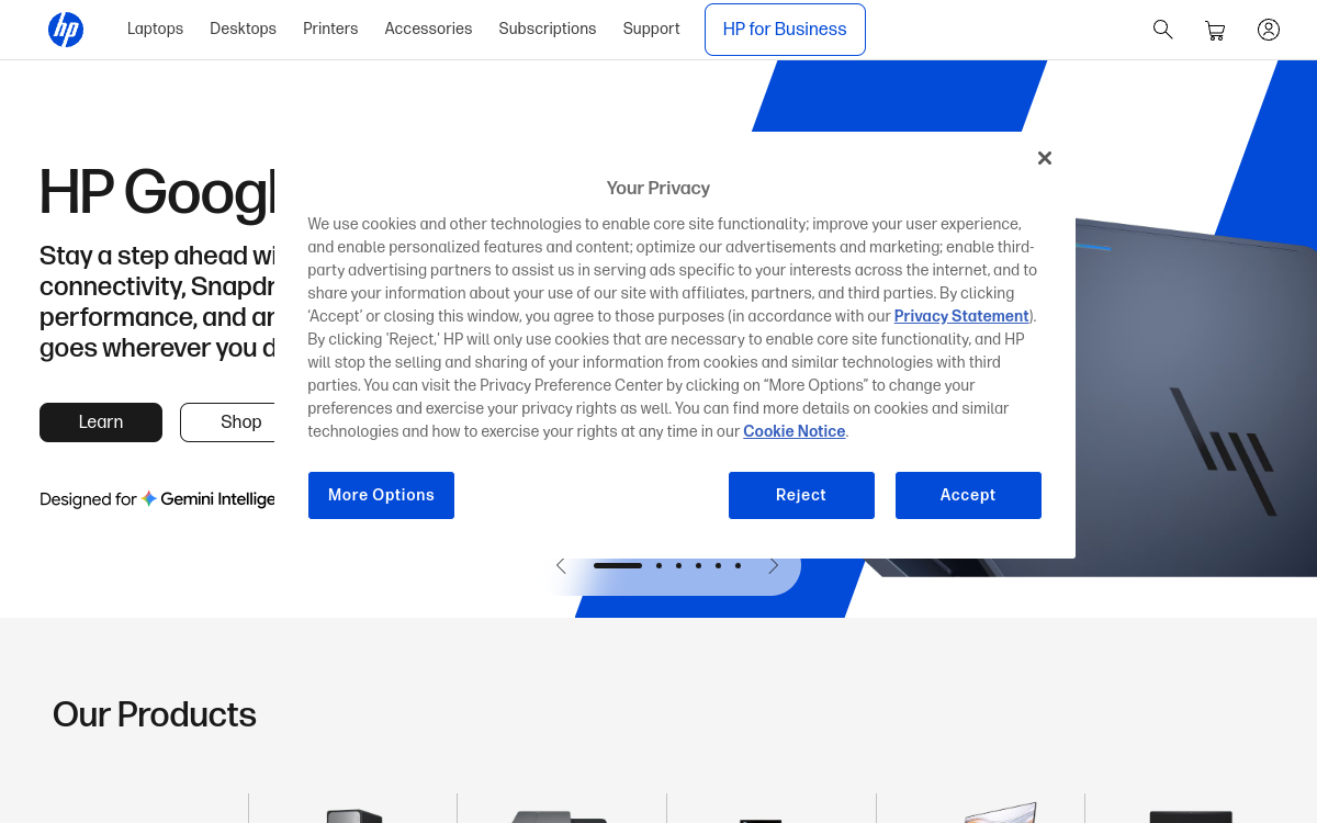 HP Managed Device Services interface screenshot