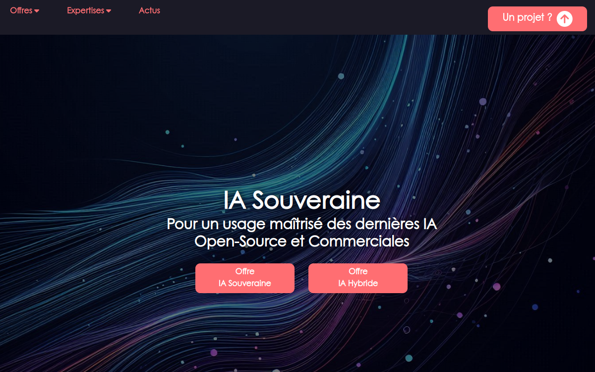Captura de pantalla de IA Souveraine