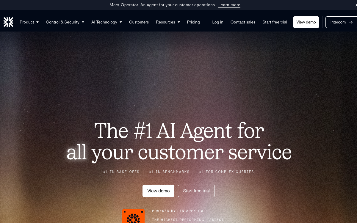Intercom Fin website preview