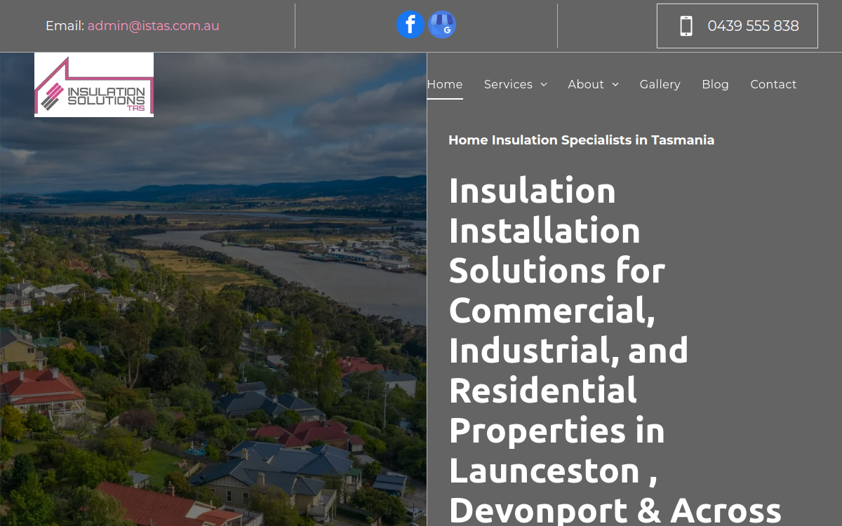 Insulation Solutions Tasmania website screenshot
