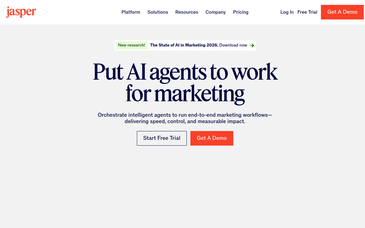 Jasper website preview