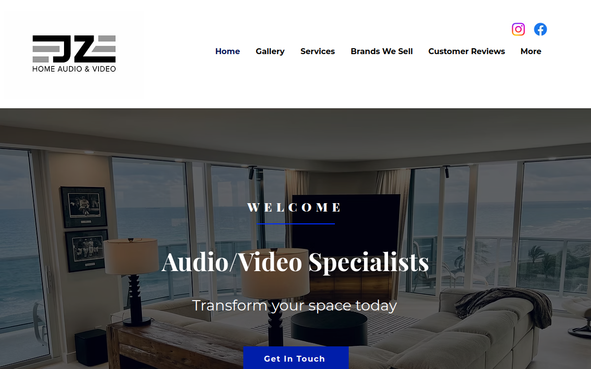 JZ Home Audio & Video website screenshot