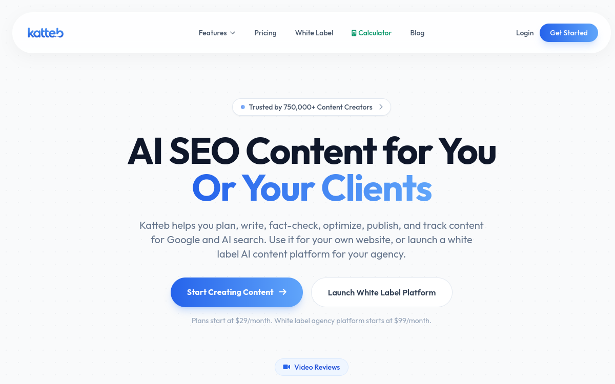 Katteb website preview