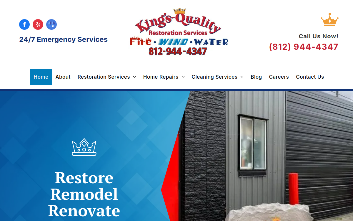 King's Quality Restoration website screenshot