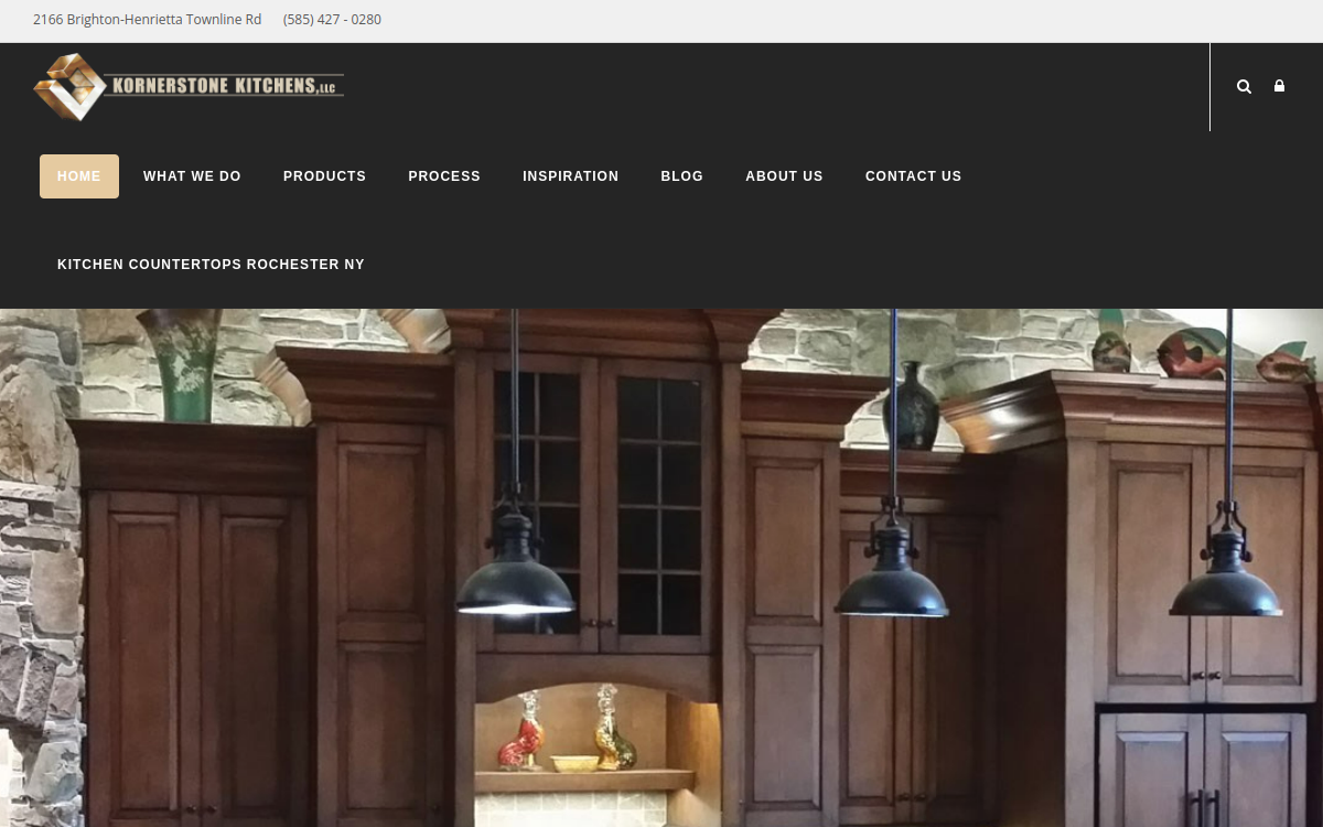 Kornerstone Kitchens website screenshot