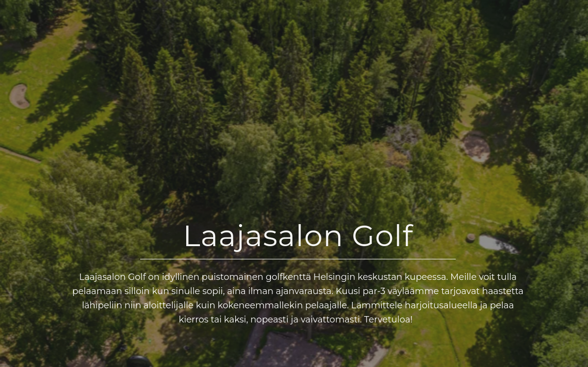 Laajasalon Golf, etusivu