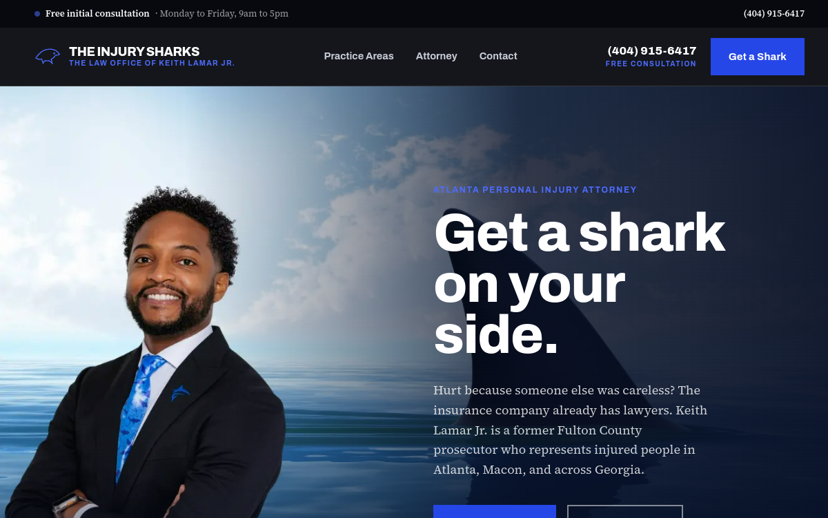 The Law Office of Keith Lamar Jr. website screenshot