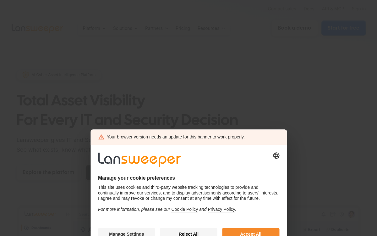 Lansweeper interface screenshot
