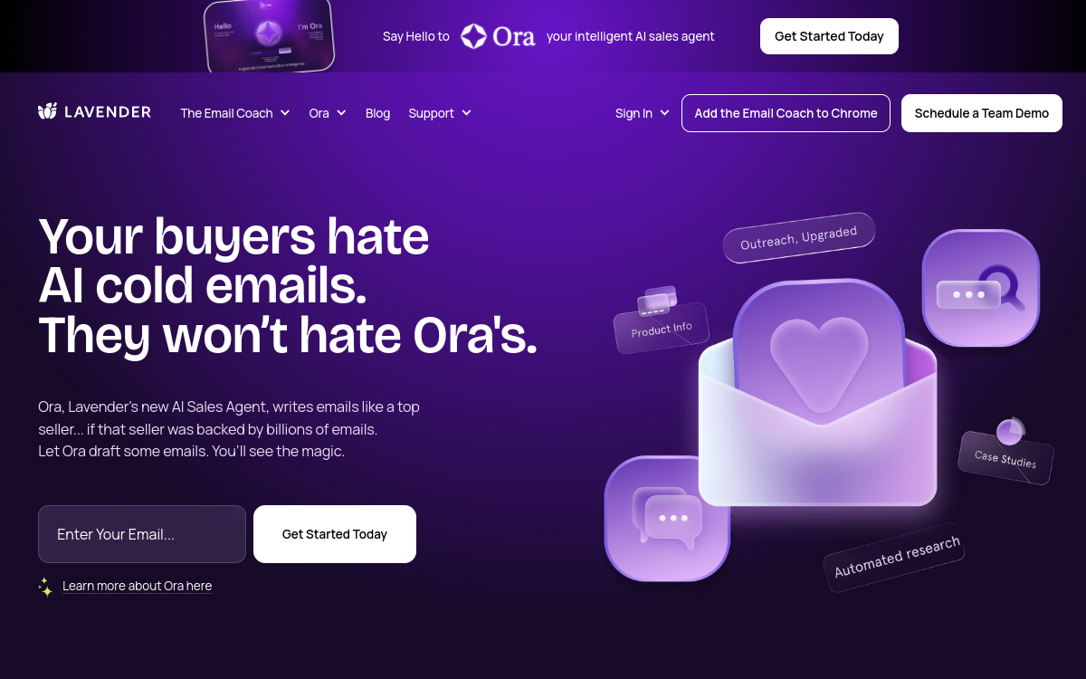 Lavender website preview