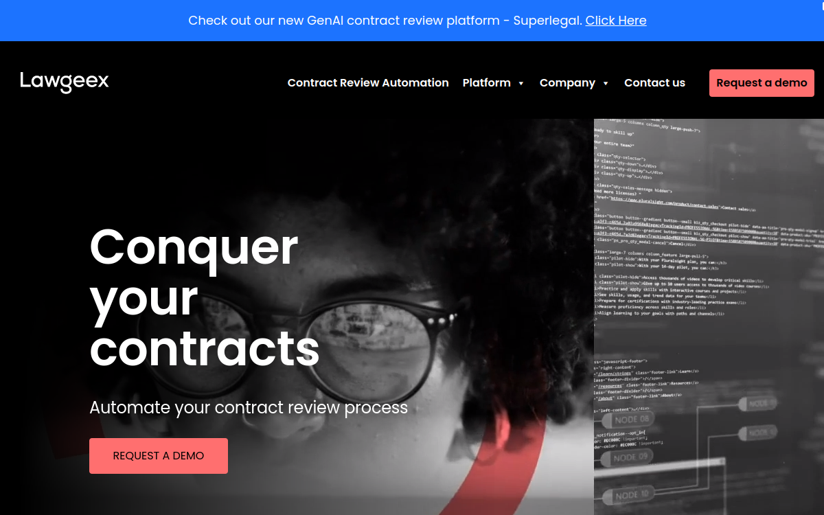 LawGeex website preview