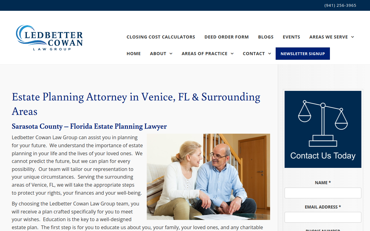 Ledbetter Law Group website screenshot