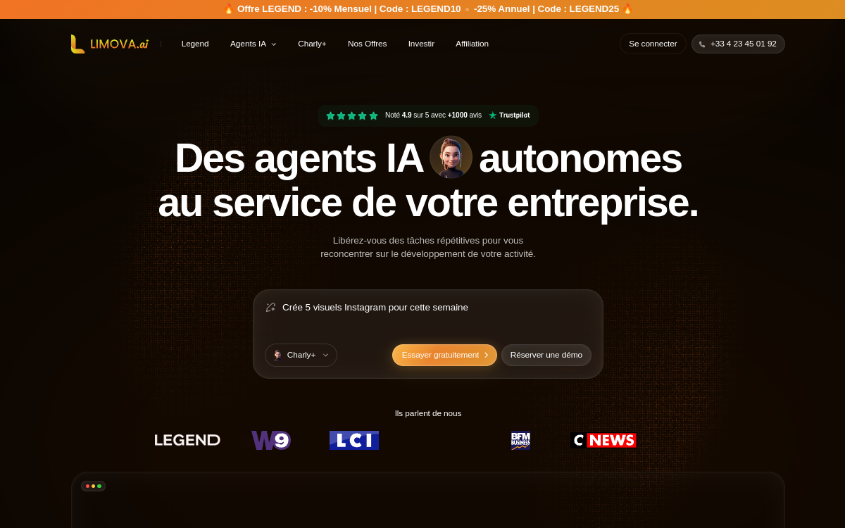 Screenshot of Limova AI