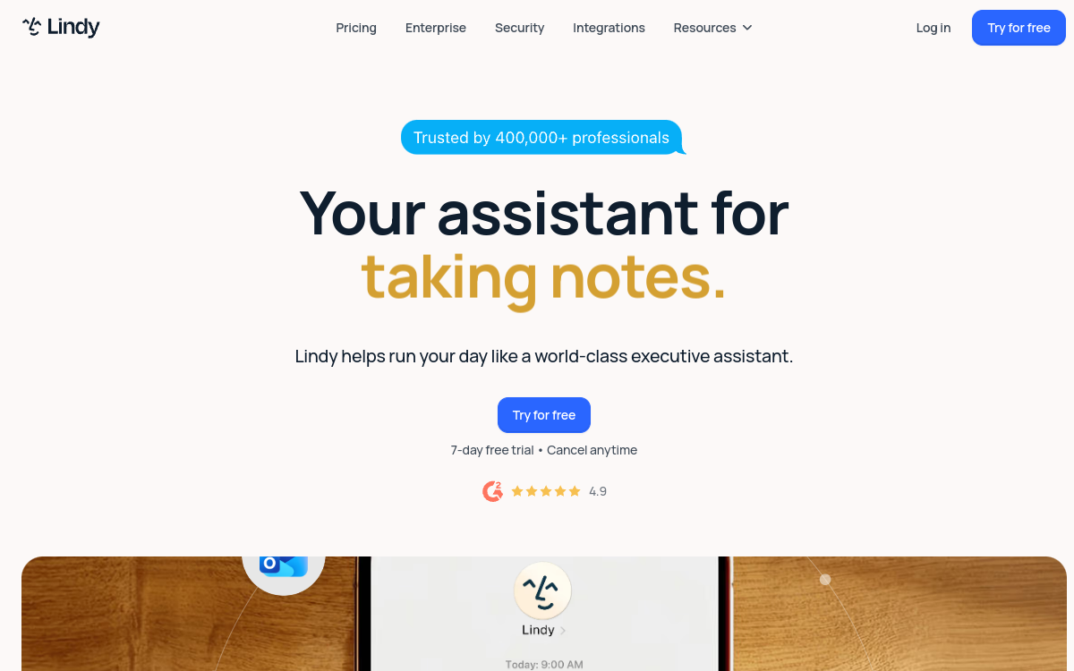 Lindy website preview