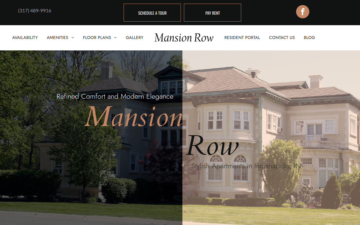 Mansion Row website screenshot