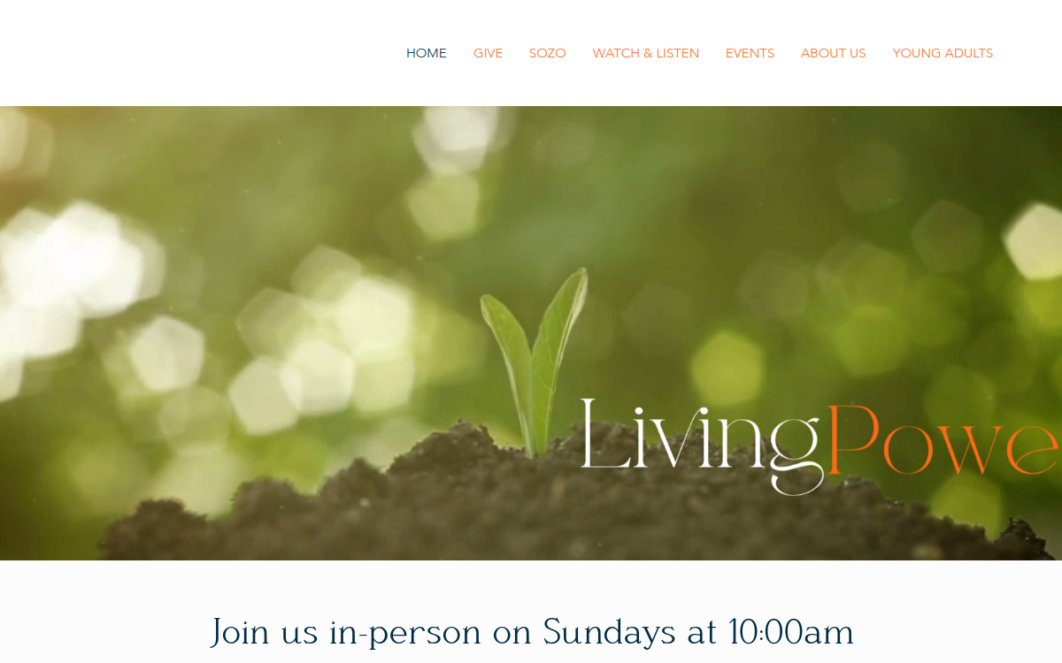 Living Faith Church website screenshot