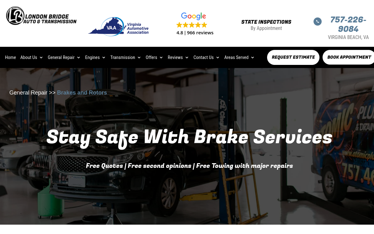 London Bridge Auto And Transmission Repair Shop Virginia Beach website screenshot