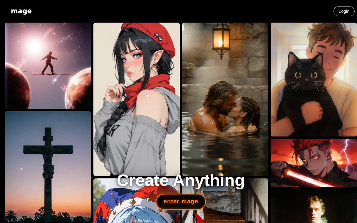 Mage.space website preview