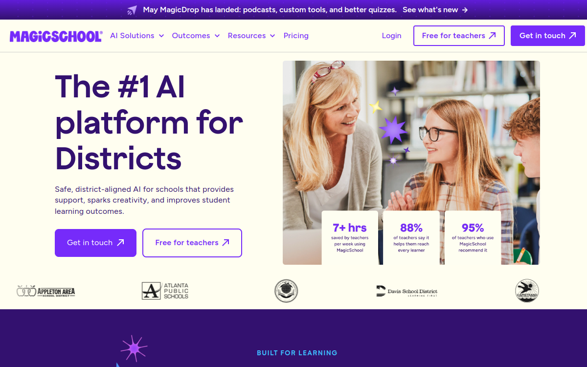 MagicSchool website preview