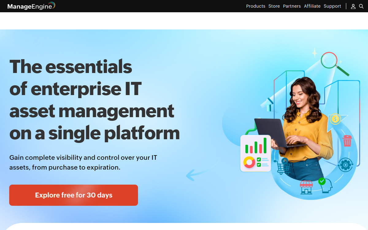 ManageEngine AssetExplorer interface screenshot