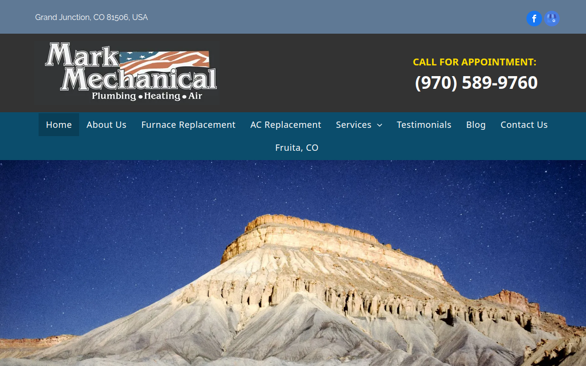 Mark Mechanical website screenshot