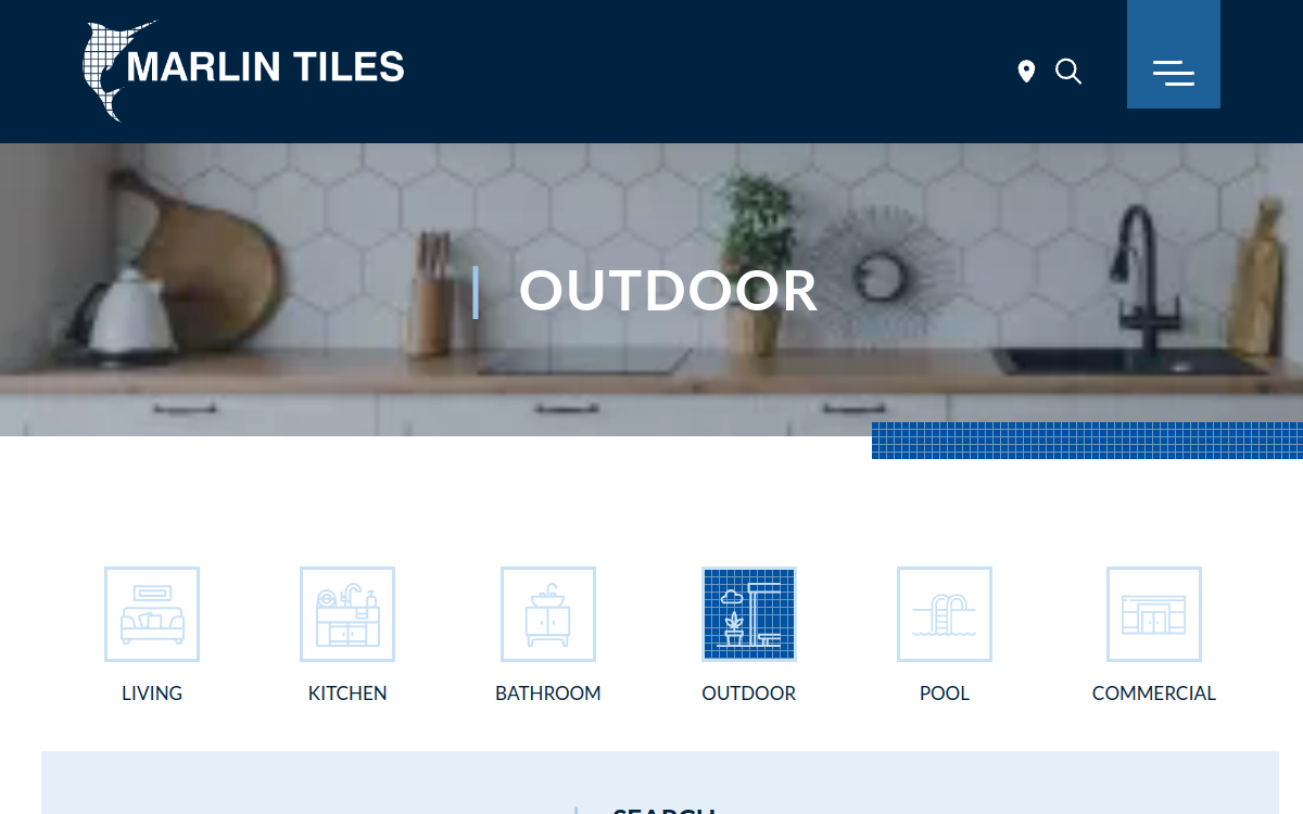 Marlin Tiles website screenshot