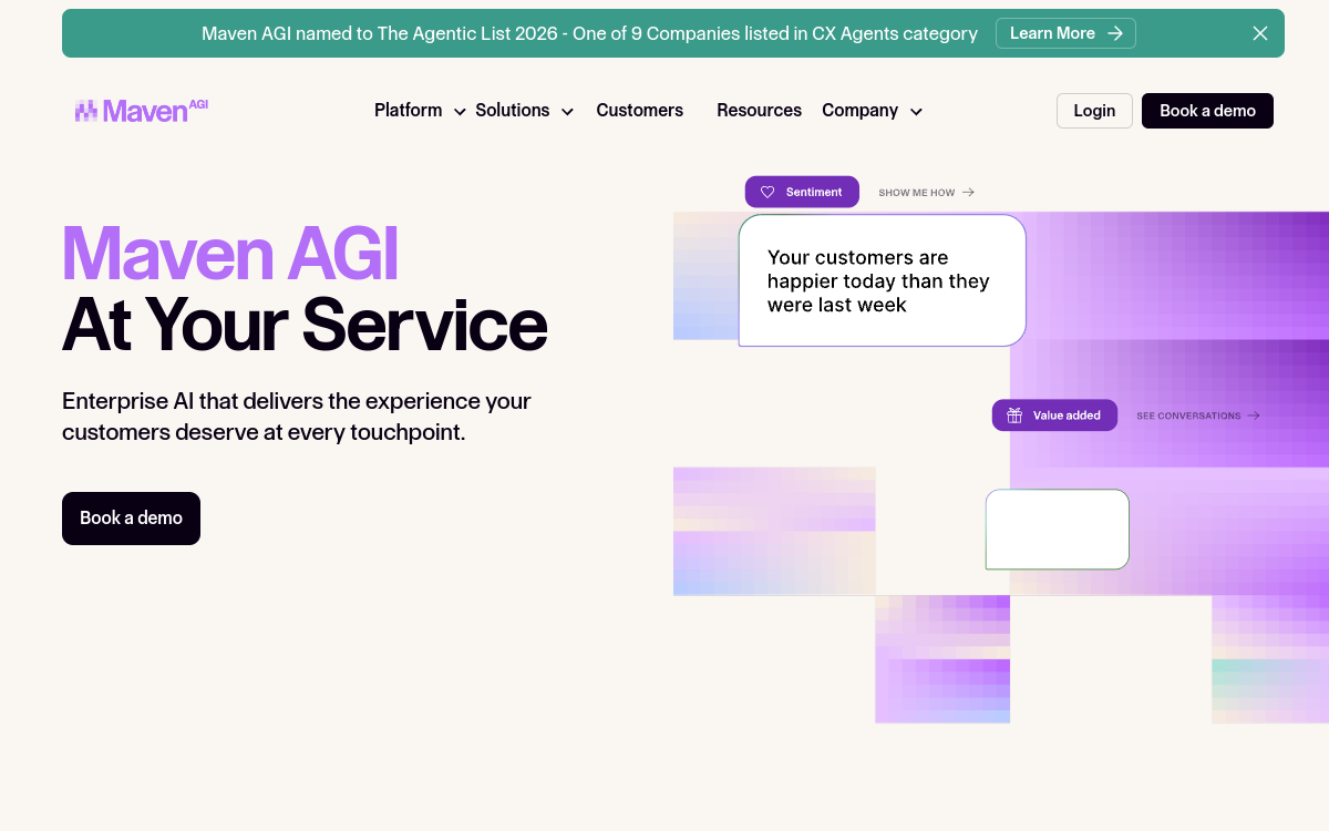 Maven AGI website preview