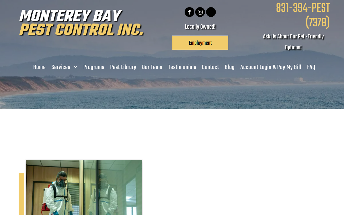 Monterey Bay Pest Control Inc. website screenshot