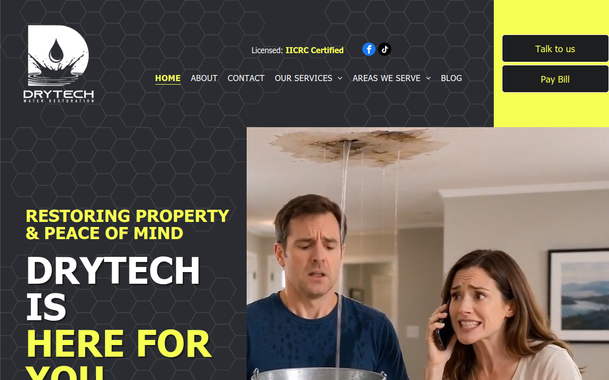 Drytech website screenshot