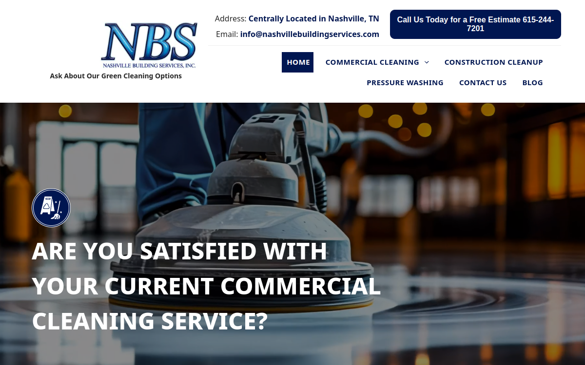Nashville Building Services website screenshot