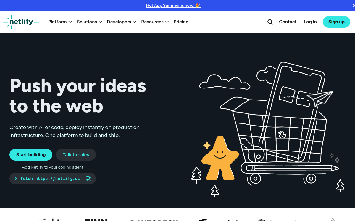 Captura de pantalla de Netlify