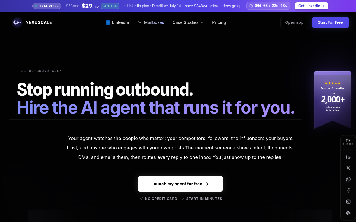 Screenshot von Nexuscale AI