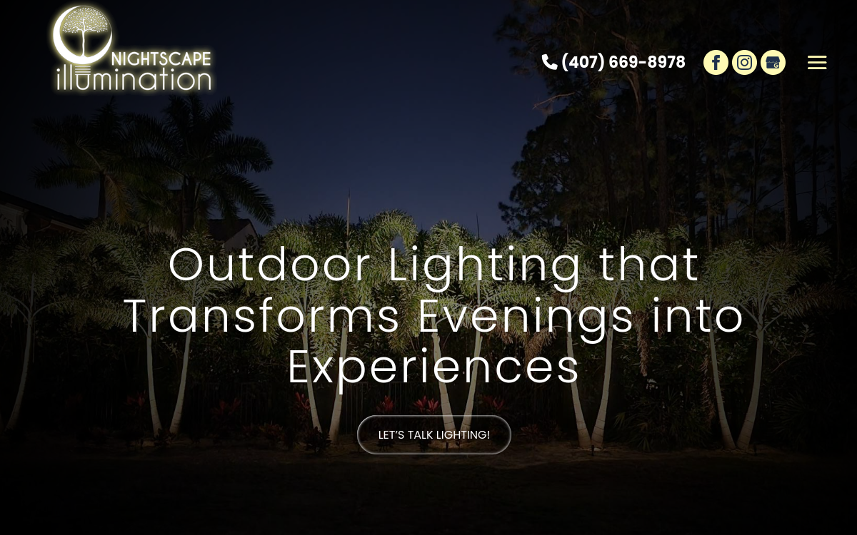 Nightscape Illumination website screenshot
