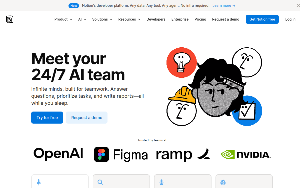 Notion AI website preview