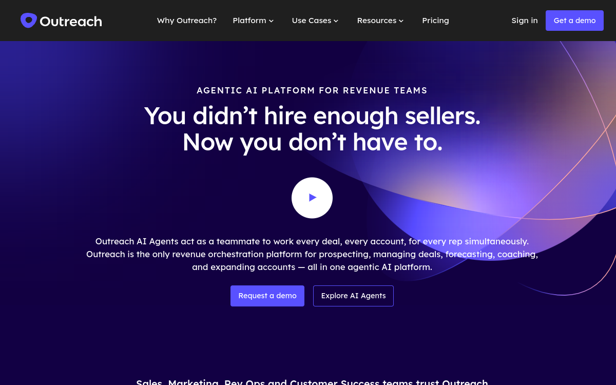 Outreach website preview