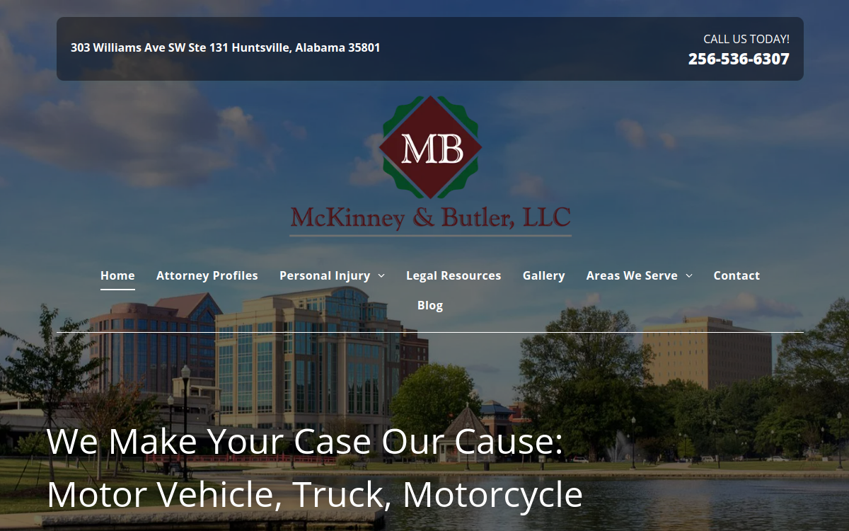 McKinney & Butler LLC website screenshot