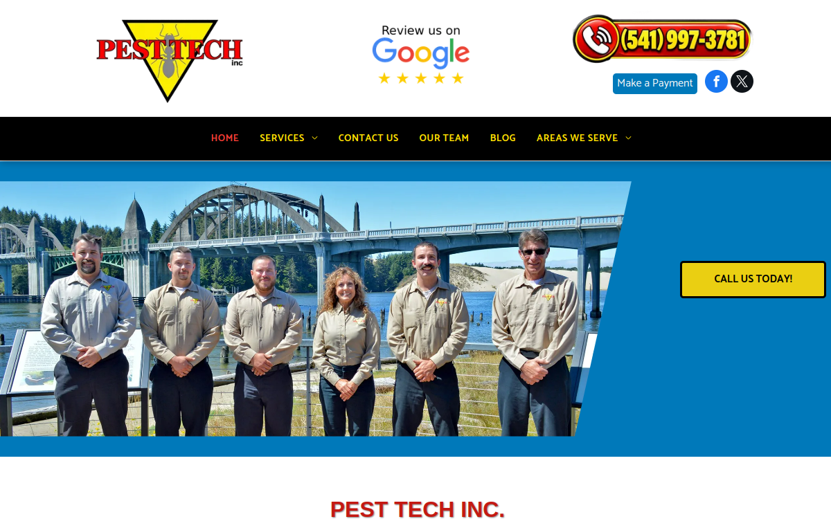 Pest Tech Inc website screenshot