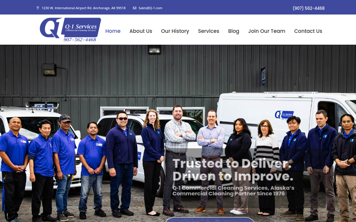 Q-1 Services website screenshot